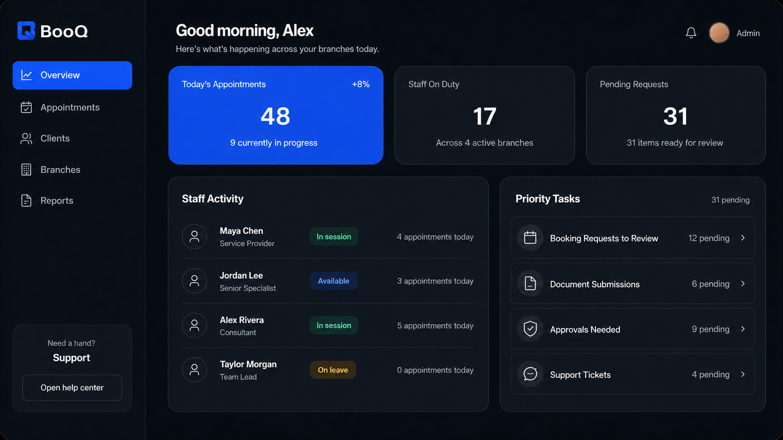 BooQ overview preview